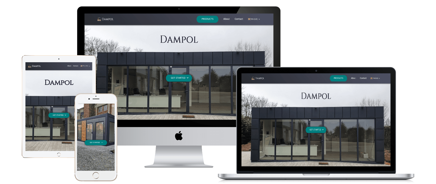 Dampol demo all devices white