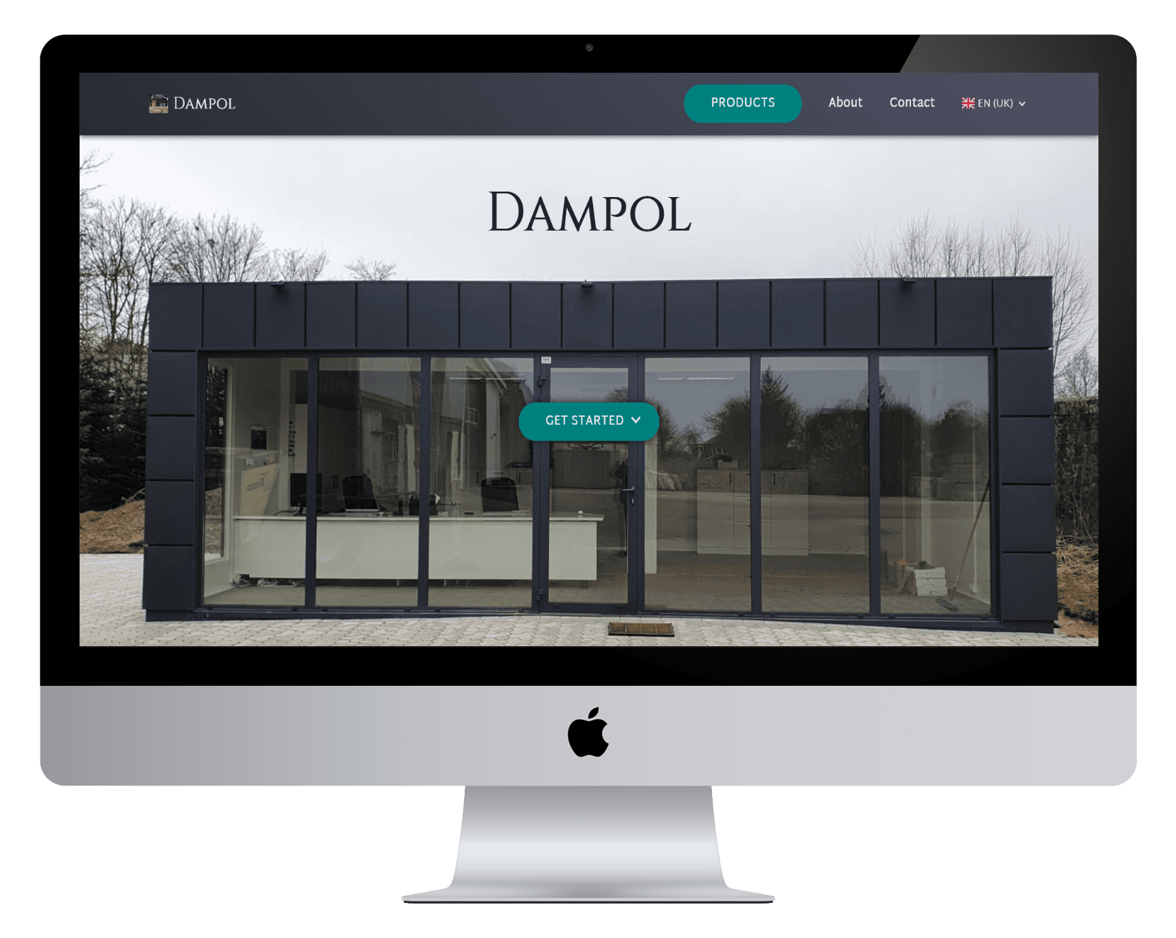 Dampol demo homepage desktop