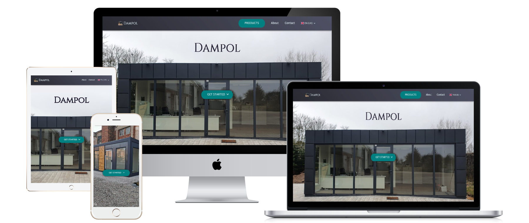Dampol demo all devices white