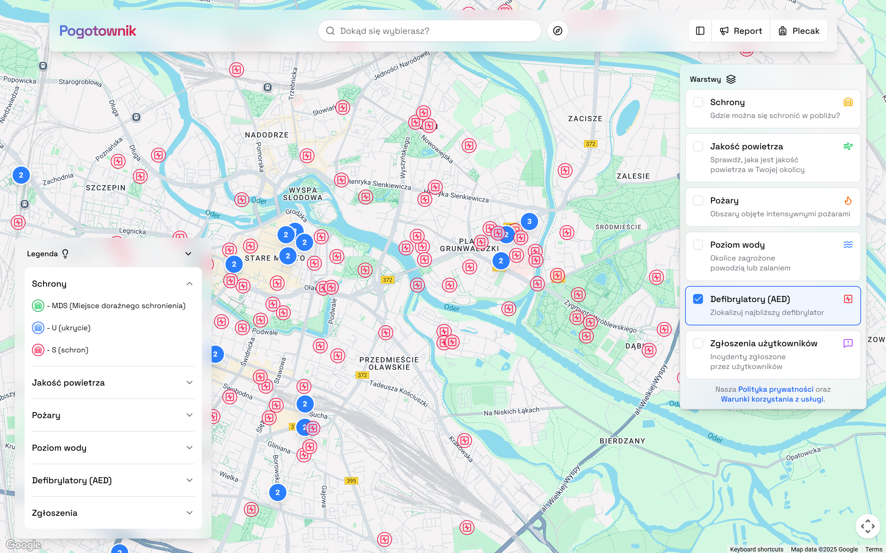 Pogotownik Website Map Page